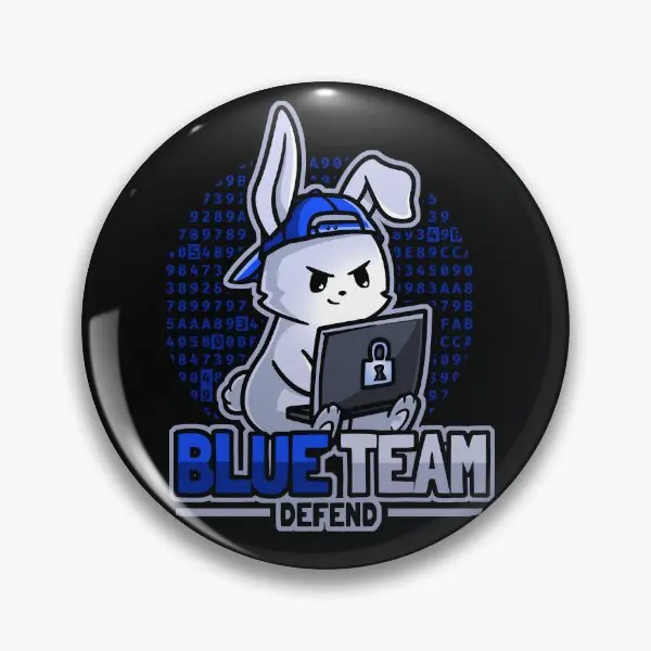 Blue Team Member Cybersecurity It Secu Soft Button Pin Cartoon Clothes Metal Collar Lover Women Brooch Creative Badge Decor