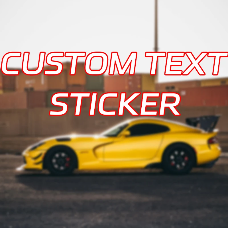 Custom Text Car Sticker Personalized Vinyl Decal Waterproof Reflective DIY Name or Quote for Car Window, Bumper, Body Decoration