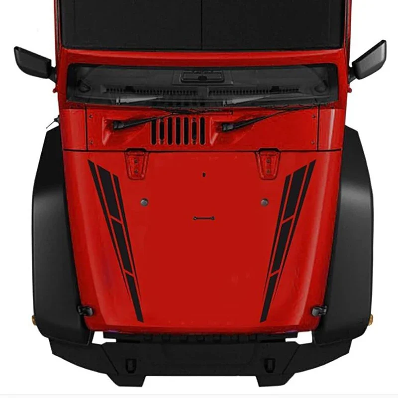 

Two car hood decoration stickers, vinyl waterproof car, sedan and truck hood stickers, and car exterior accessories