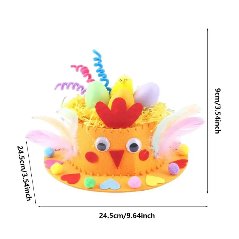 Easter Bunny Hat Diy Craft Kits Kids Children DIY Easter Hat Adults Hats Party Supplies Game Party Wear Decorations Accessories