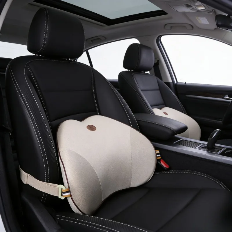 

Car Lumbar Cushion Waist Protector Support Back Pad Universal Memory Foam Pillow for Car/Home/Office Four Seasons