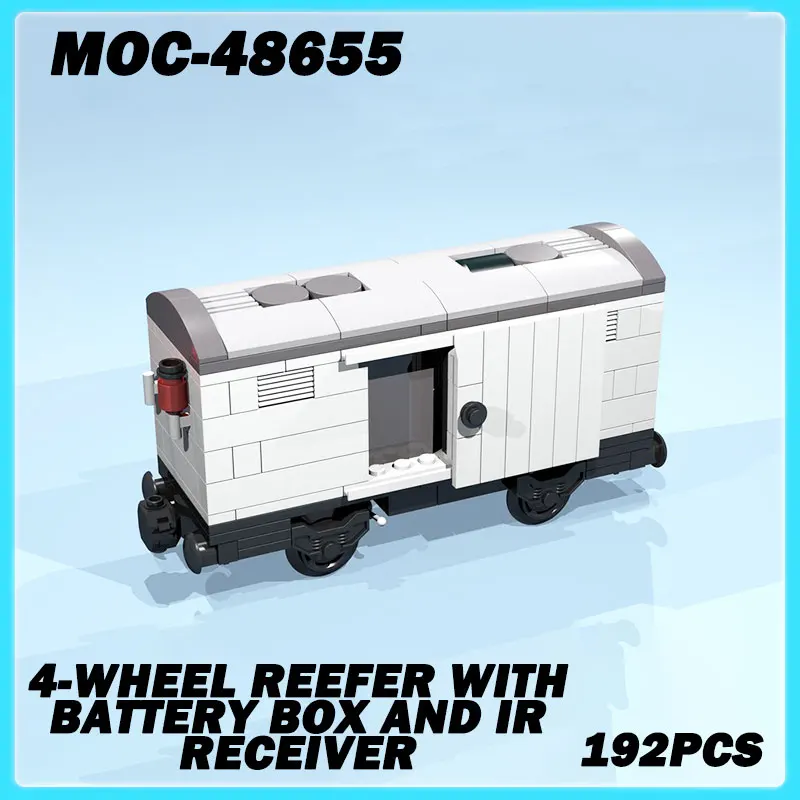 

MOC-48655 Мини-поезд серии 4-колесный перезавод с батарейным блоком и ИК-приемником с резервуарами Модель Кирпичная головоломка Игрушка Подарок на день рождения