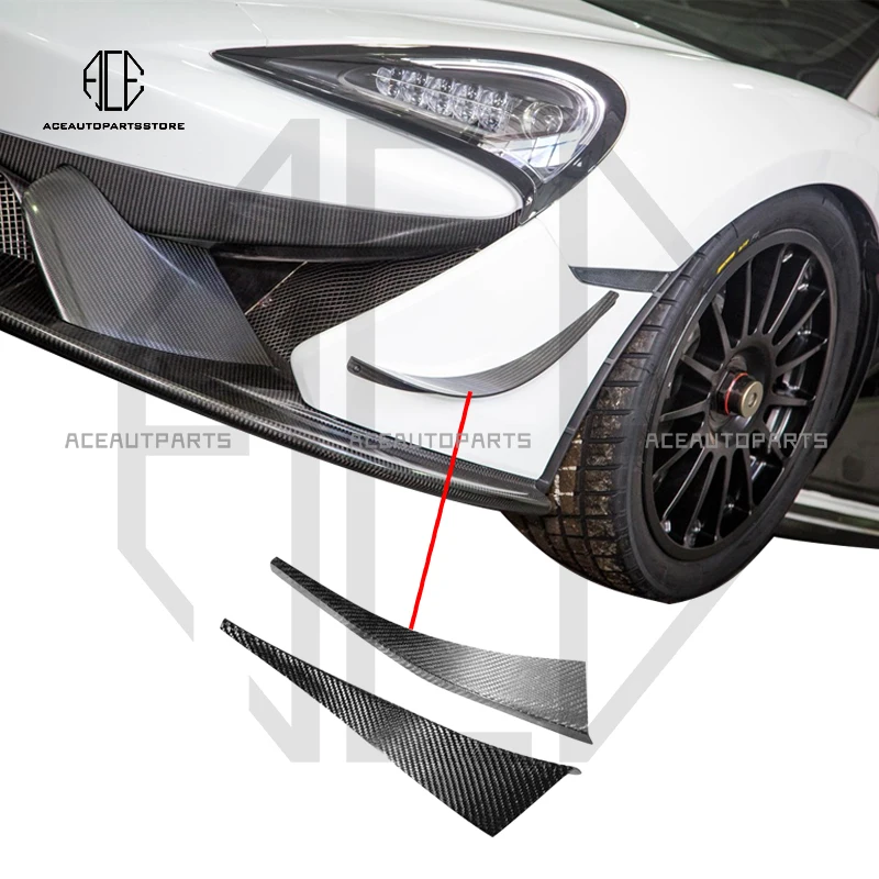 

Dry Carbon Fiber Car Diffuser For McLaren Front Bumper Lip 540C 570S 570GT modified GT4 style front spiltter lip wing decorate
