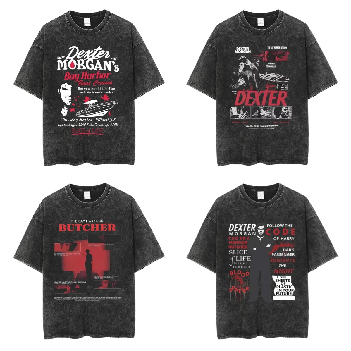 سترة Street Personality Cool Gothic Street Wear ناعمة ومريحة برقبة دائرية من القطن كاجوال فضفاضة للرجال القدامى #1