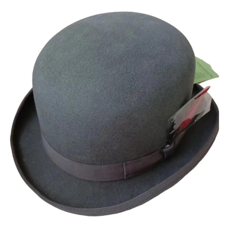 real-photo-bowler-derby-100-pure-wool-theater-quality-hat-for-men-women-vintage-costumes-in-brown-gray-red-black-color
