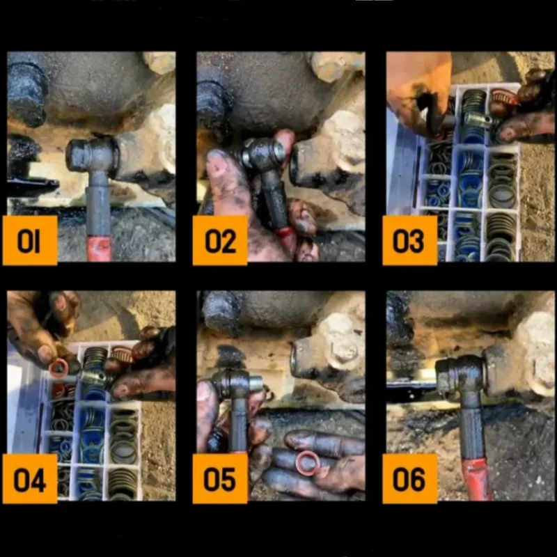 100pcs Sealing Gasket Set Oil Drain Combined Washer Seal Set M6 M8 M10 M12 M14 M16