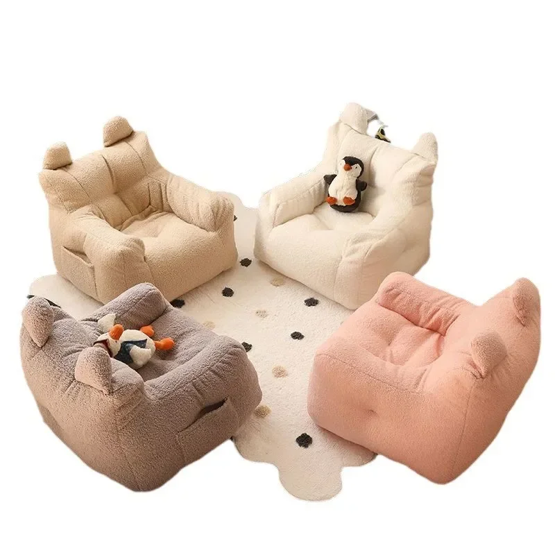 For Baby Children Sofa Reading Book Corner Little Boy Sitting Floor Lazy Sofa Stool Kindergarten Bean Bag Cute Small Sofa News