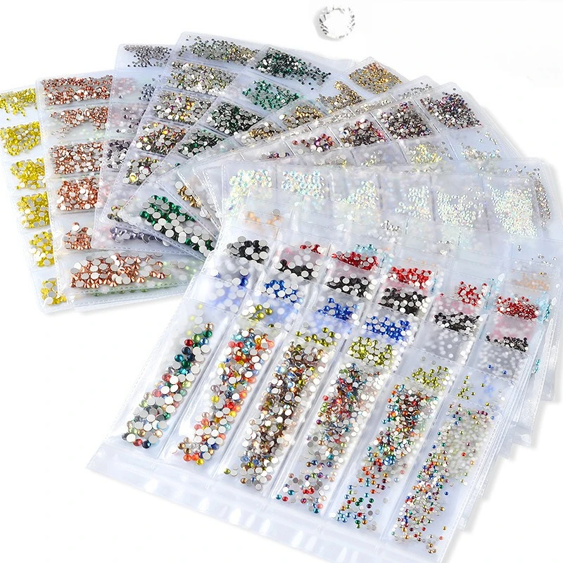 Around 1500pcs/ Bag DIY Decoration Rhinestones Gem Kit 1.5mm To 3.8mm Diamond Multi-functional Diamond Jewelry Colorful Stones