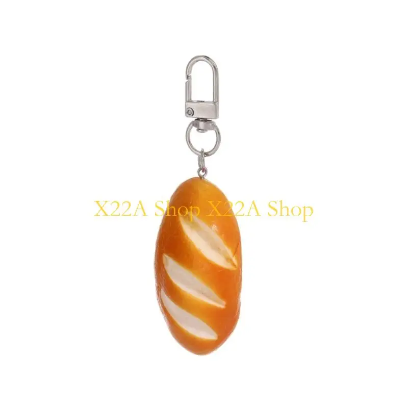 Unique Realistic Mini Bread Keyring Fun PVC Charm Daily Use Decoration Perfect For Daily Use And Gift Giving