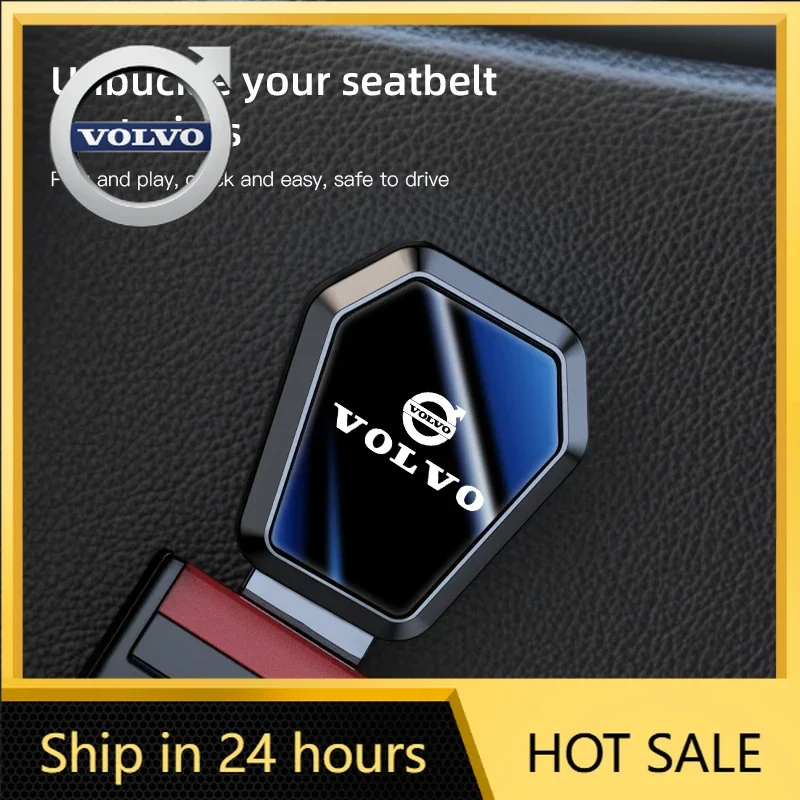 

2026 New For Volvo Emblems Car Seat Belt Clip Extender Seatbelt Lock Buckle Plug For Volvo XC90 V90 V60 XC60 V40 S80 S60 S90 C40