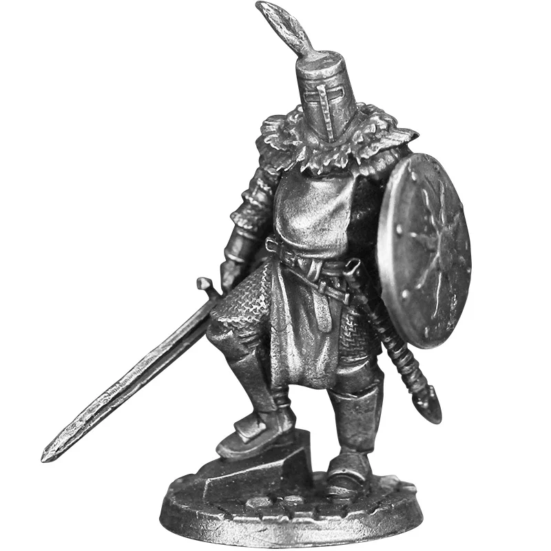 White Copper Dark Soul Sun Knight Onion Soldier Man Toy Model Finished Gift Board Game Pieces Ornaments Mini Figures Sculpture