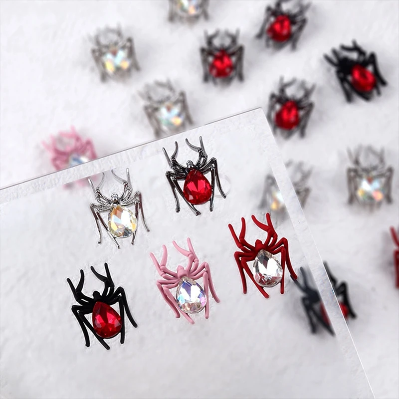 Finished Product Spider Ornaments Retro Alloy Studded Manicure Decoration