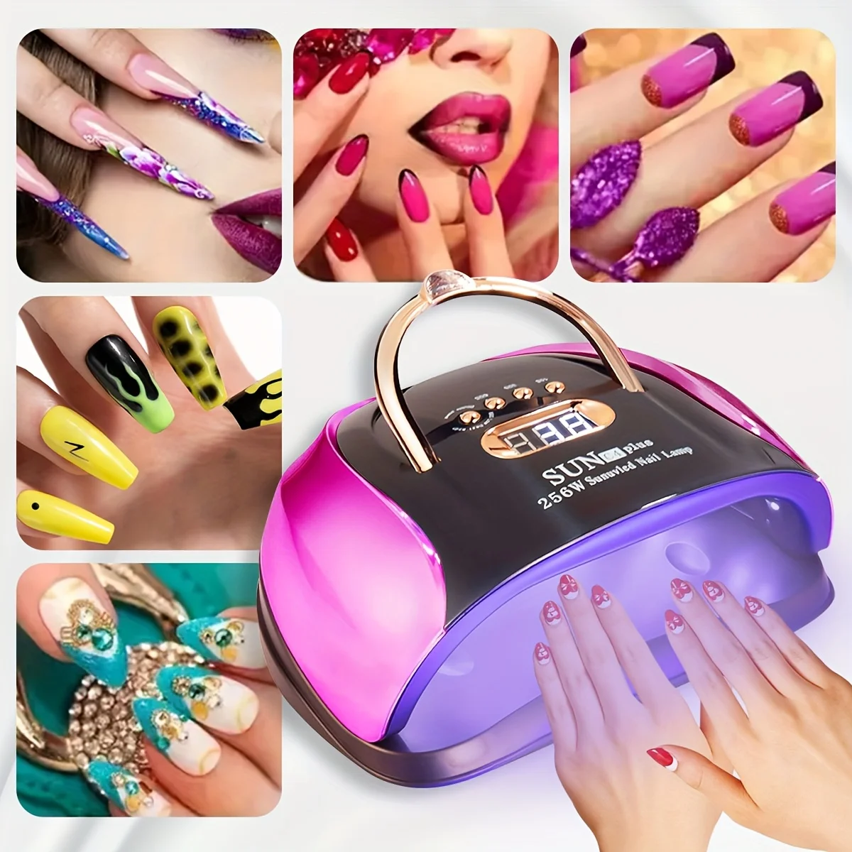 전문 네일 드라이어 경화등 자동 센서 LED 매니큐어 램프 모든 UV 빠른 젤 네일 폴리쉬 홈 DIY 네일 살롱 도구