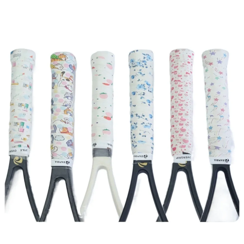 

3D-печать, ручка для пота, липкие прочные теннисные ручки, милые яркие цветные ленты для ручки для бадминтона, удочка