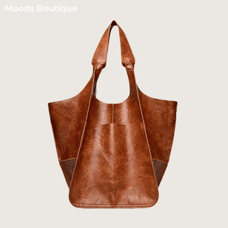 

сумка женская сумка женская через плечо MOODS винтажные большие сумки-тоут для женщин из мягкой искусственной кожи, большие вместительные сумки на плечо для покупок, 2025 год, новейшие дизайнерские сумки