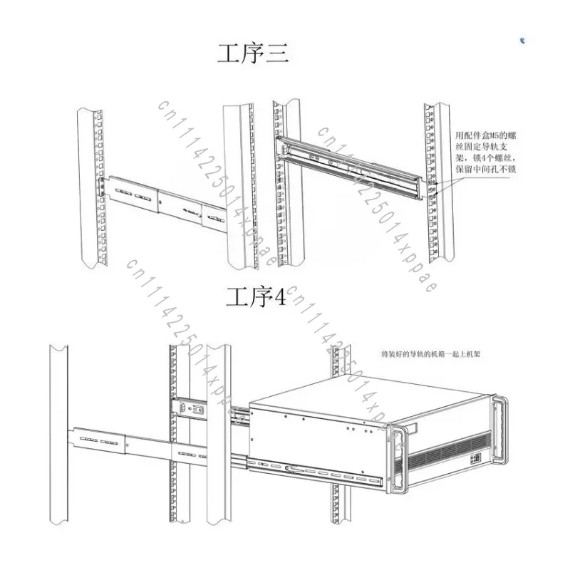 3-Stage Telescopic Mount Rails Available In 450mm And 650mm For Data Center Heavy Duty 2U 3U 4U Server Rack Slide Rail Kit