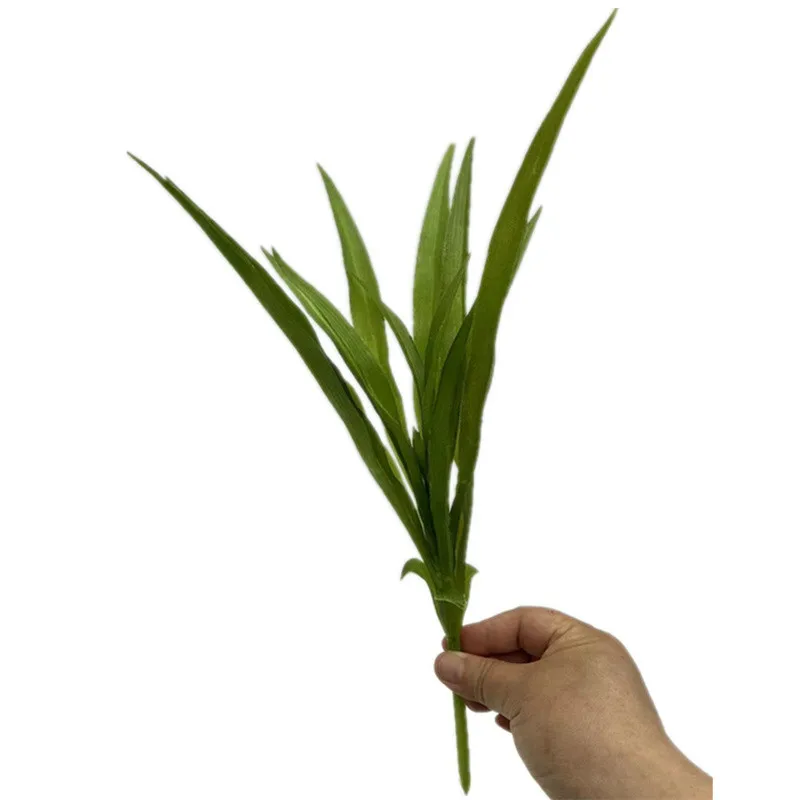 4Pcs Faux Chlorophytum Officinalis Leaves Simulation Greenery Wedding Floral Decoration Artificial Plastic Gladiolus Leaf