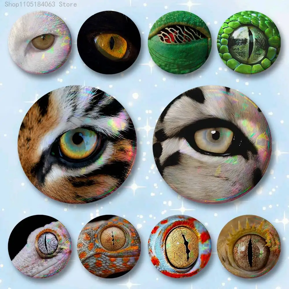 

Aninal Eyes Badges 25 32 44 58 75 mm Round Cosplay Pin Bag Decor Fans Collect Friends Gifts Brooch Souvenir