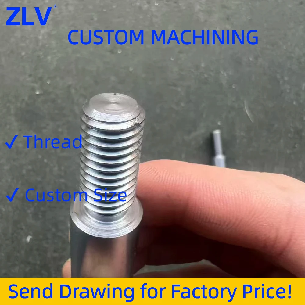 1pcs Hardened Shaft OEM Custom Threaded Shaft Carbon Steel Direct Factory Machining