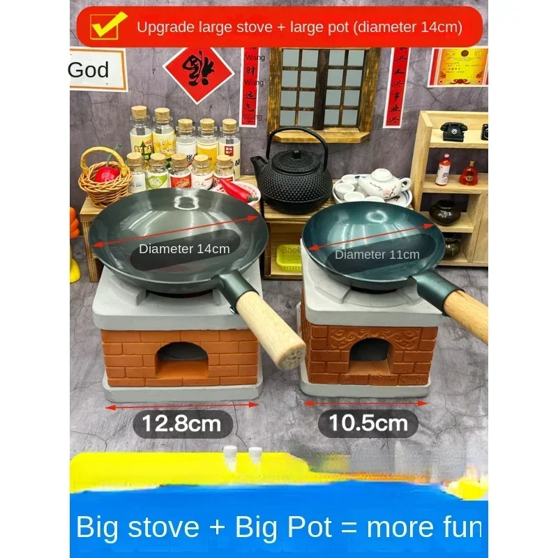 Children's Mini Kitchenette Real Cooking Full Set of Kitchenware Real Cooking Set Play House Toys