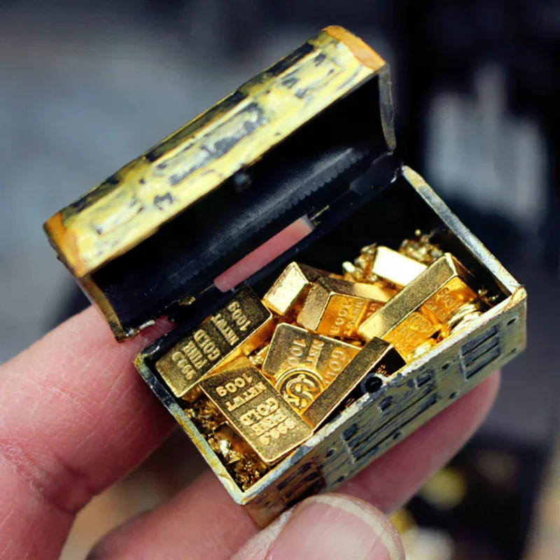 Accessory Mini Coin Treasure Chest Doll House Diy Decoration Parts Practical And Decorative Item For Daily Use