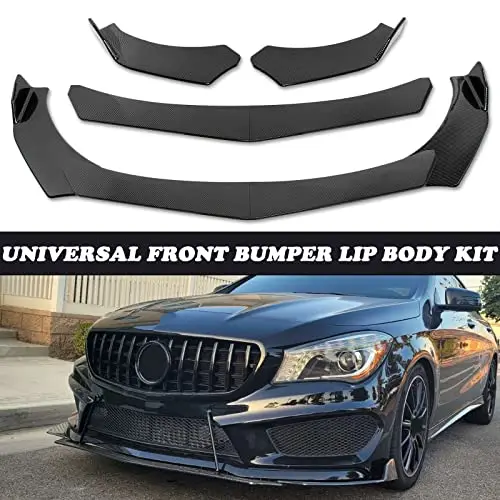 LAICY 4PC Universal Car Front Bumper Lip Body Kit Bumper Canard Lip Diffuser Spoiler Anti Scratch For Honda Civic For  focus