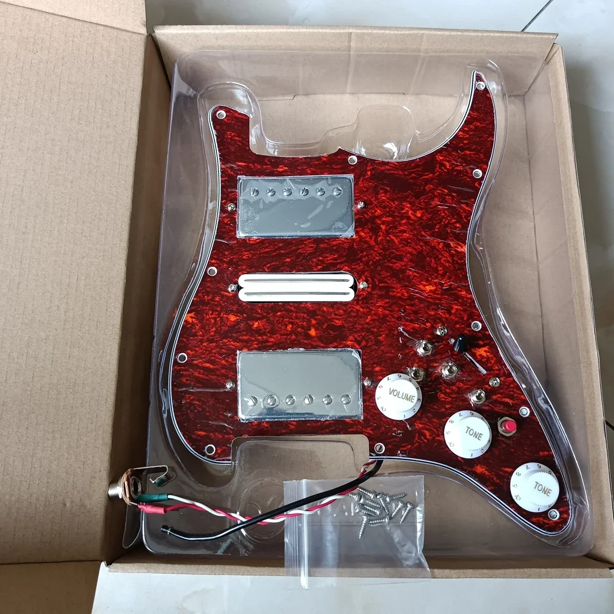 HSH Loaded Prewired Pickguard Pickups Set Multifunction Switch White  Alnico 5 Humbucker Pickups Fit for Fd Guitar