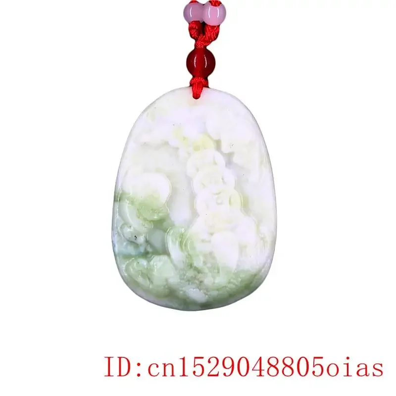 Jade Toad Pendant Necklace Gifts Amulet Chinese Carved Natural Jewelry Fashion Men Accessories Charm for