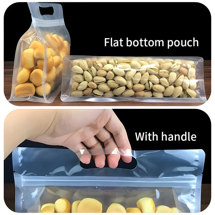 Bolsas Plástico Cierre Hermético Base Plana 50 Unidades - usage example