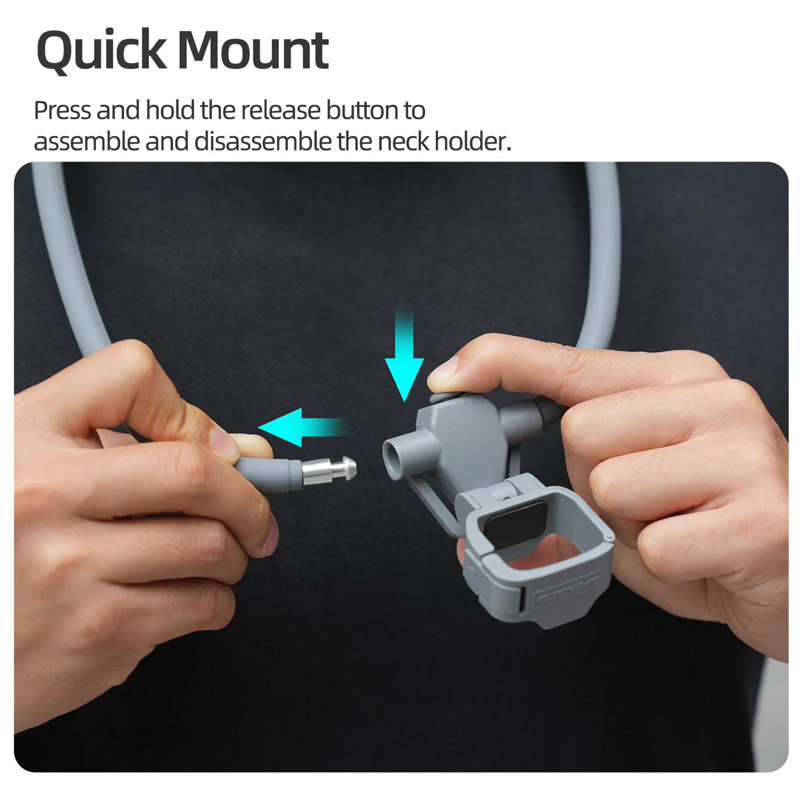 

Neck Chest Mount for DJI Pocket 4 / Pocket 3, 180° Adjustable POV Neck Hanging Stand with Chest Straps, for First-View Shooting