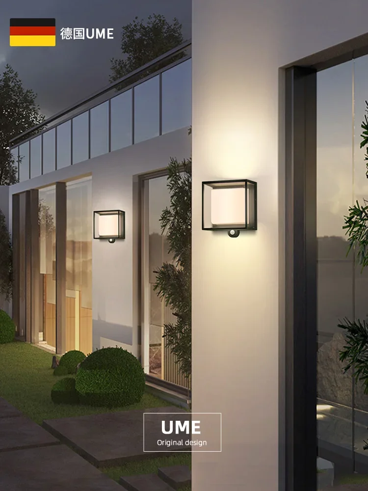 Outdoor wall lights, solar , waterproof, infrared induction, modern villas, courtyard , outdoor aisles, balcony