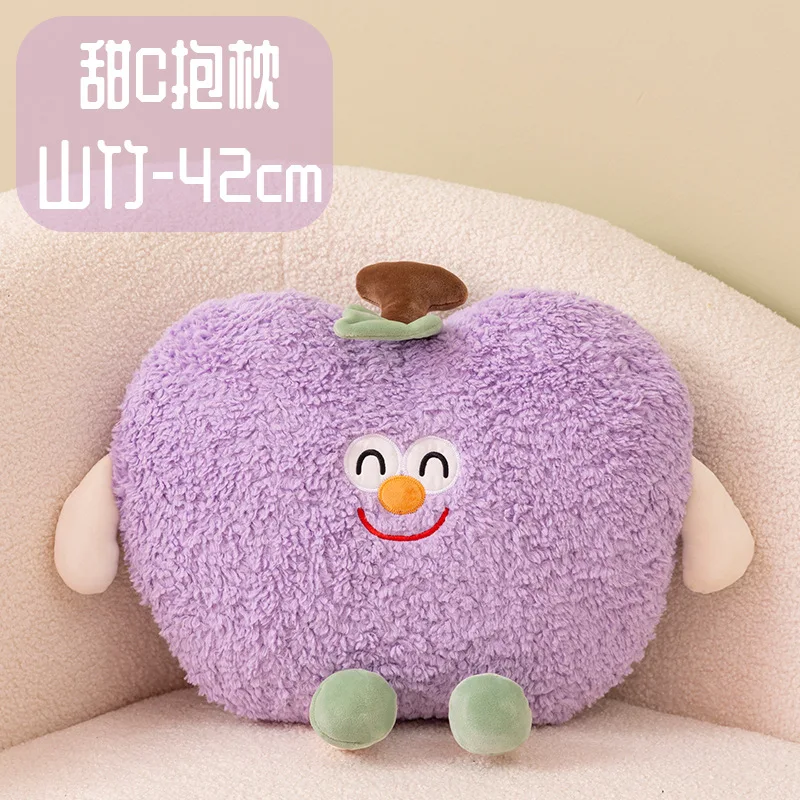 Almohada de felpa de melocotón para niña, cojín suave de pera, regalo para sofá, cojín kawaii para oficina