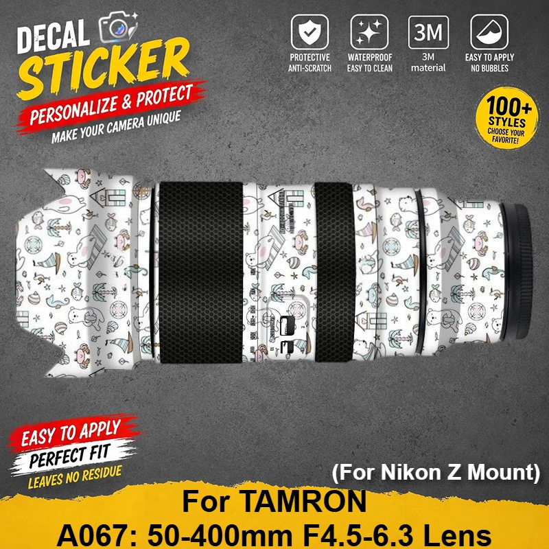For Tamron 50-400 Z Mount Lens Decal Skin for Tamron 50-400mm F4.5-6.3 Lens Stickers 50 400 Wrap Skin 50400 Skin