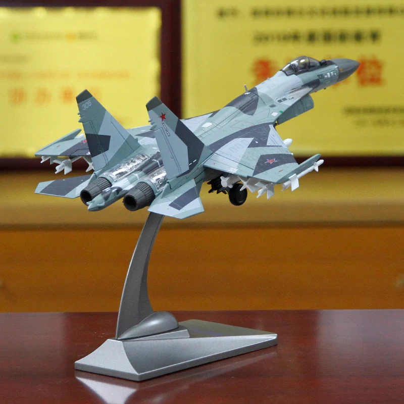 Terebo 1:72 Su 35 Aircraft Model Alloy Material Fighter Simulation Finished Product Static Model Desktop Ornament Gift Toy