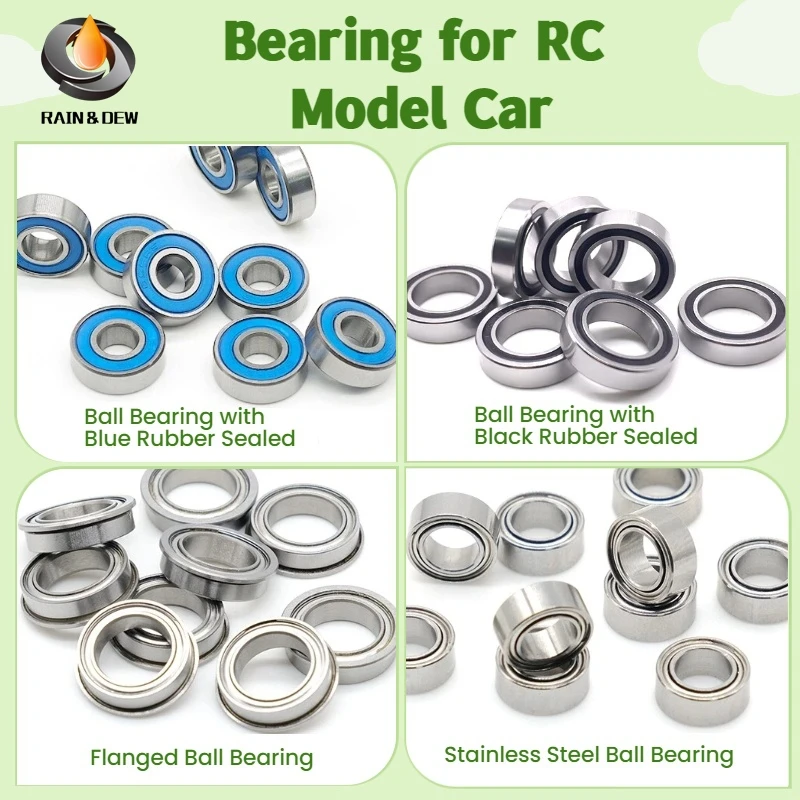 Double Shielded FR168 ZZ 10PCS Flanged Ball Bearing for RC Model Car MR85ZZ MF106ZZ 688ZZ S1660ZZ 6700RS