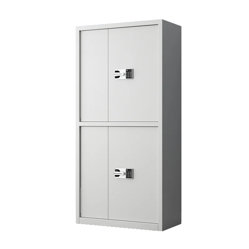 F*-Digital Password Lock Sliding Door Steel Low Filing Cabinet Two Tone Frame Metal Under Desk Document