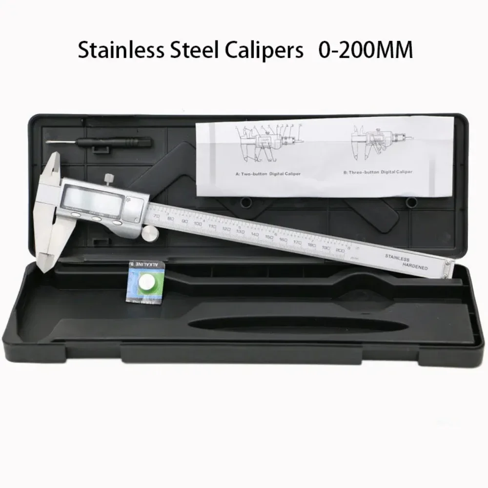 Digital Vernier Caliper 6/8 Inch 150mm/200mm Stainless Steel Electronic Metal Caliper Micrometer Depth Measuring Tools