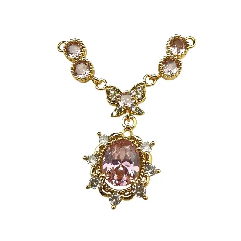 Kupferbeschichteter, mit Zirkonium eingelegter Halskettenverbinder, Zubehör für handgemachten DIY-Schmuck, Halbkette – Detail 4