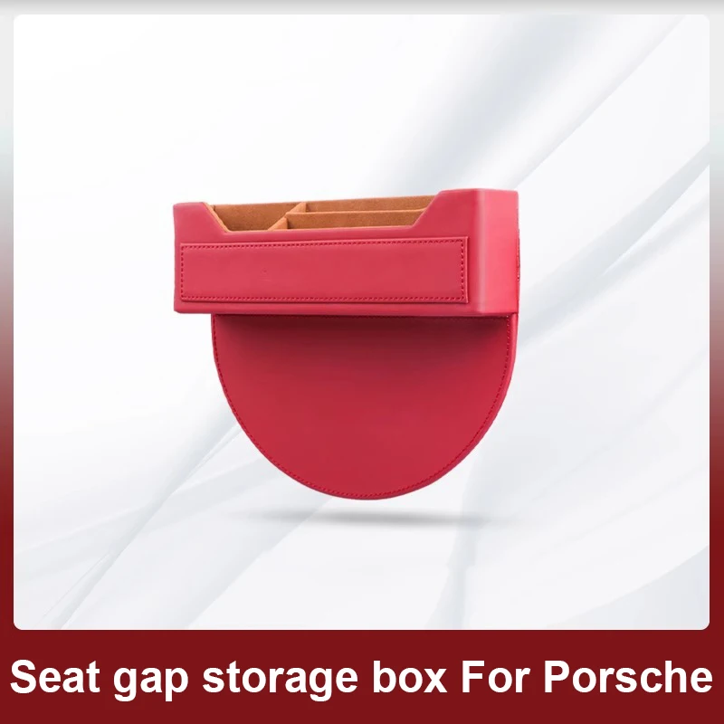 

For Porsche Macan Cayenne Panamera 718 911 Car Seat Center Console Gap Storage Box Leather Organizing Bag Interior Accessories