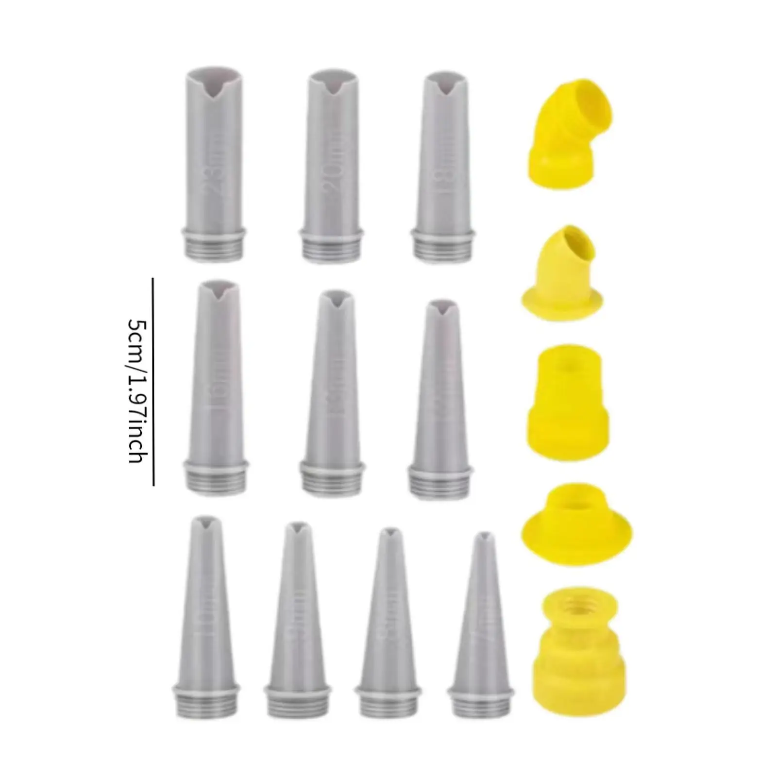 Caulking Nozzle Set Finisher Tools Caulking Extension Nozzles Caulking Tips for Floor Tiles