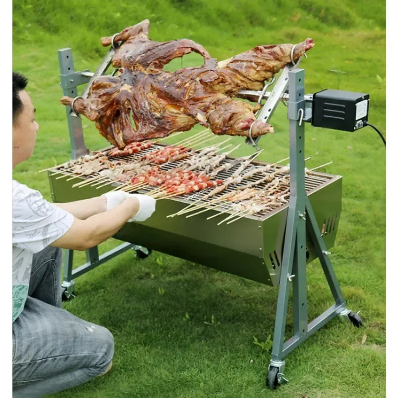 Barbecue Grills Roaster Rotating Rotisserie Lamb Barbecue Grill 2 in 1 charcoal/wood burning