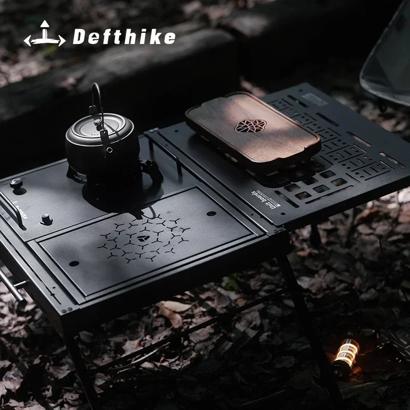 Defthike Outdoor Camping Command Master Series Aluminum Plate Table Tactical Table Portable Foldable Expansion Table