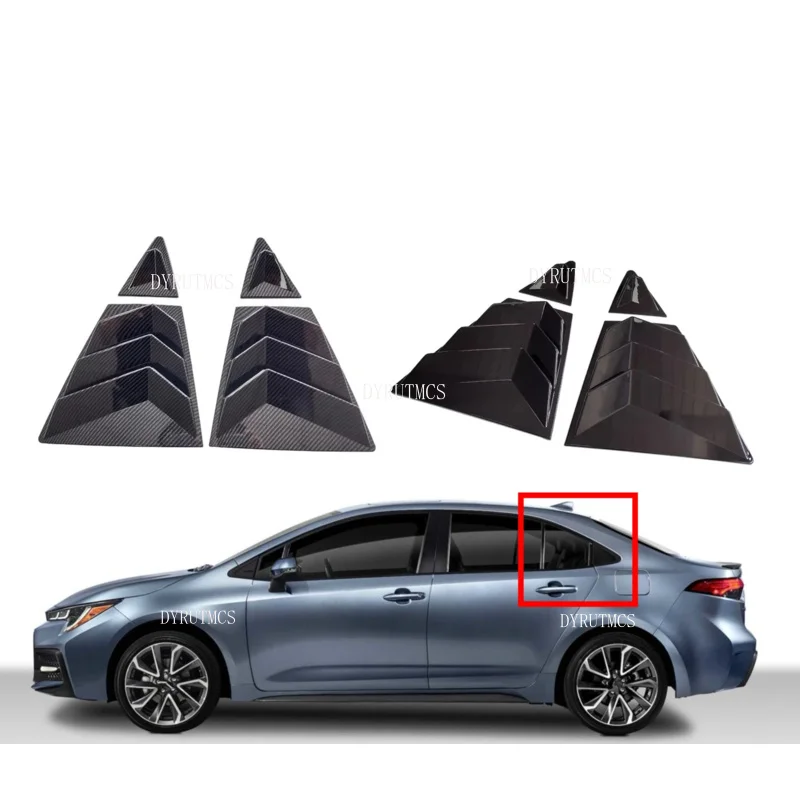 

Rear Side Vent Window Scoop Louver Trim Cover Fit For Toyota Corolla Sedan 2019 2020 2021 2022 2023 Auto Accessories