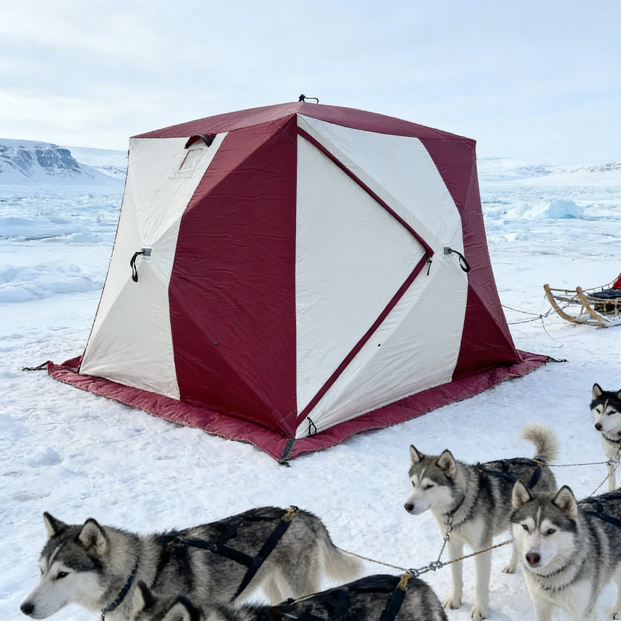 Heavy Duty All Season Fishing Tent Insulated for Winter Ice and Summer River Fishing