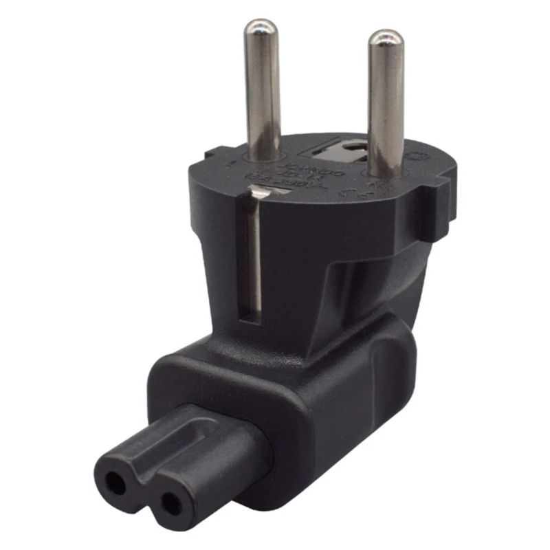 Adaptateur d'alimentation EU4.8mm à C7 à courbure droite, prise mâle à femelle en PVC électrique