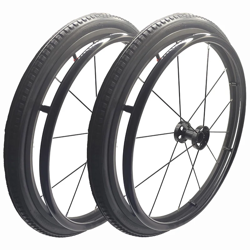 A Pair of 24*1 3/ 8inch Wheelchair Rear Wheel Accessories, Aluminum Alloy Double-Layer Rims, Quick-Release Installation, One for Each Side