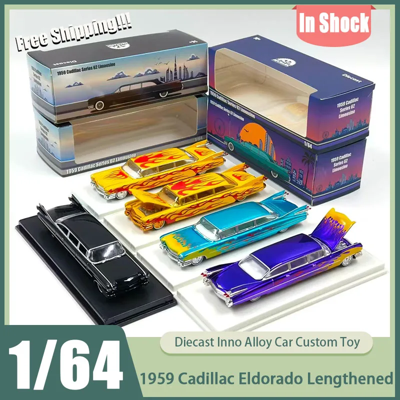 

Новая коллекционная модель New Mechanic 1:64 Cadillac Eldorado 1959 года, удлиненная, из литого металла, с возможностью выбора цвета, с огненной окраской, классический автомобиль