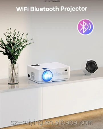 

5G WiFi 1080P Outdoor Movie Projector 280ANSI LED Lamp Home Theater Video Projector Compatible with TV Stick PC DVD