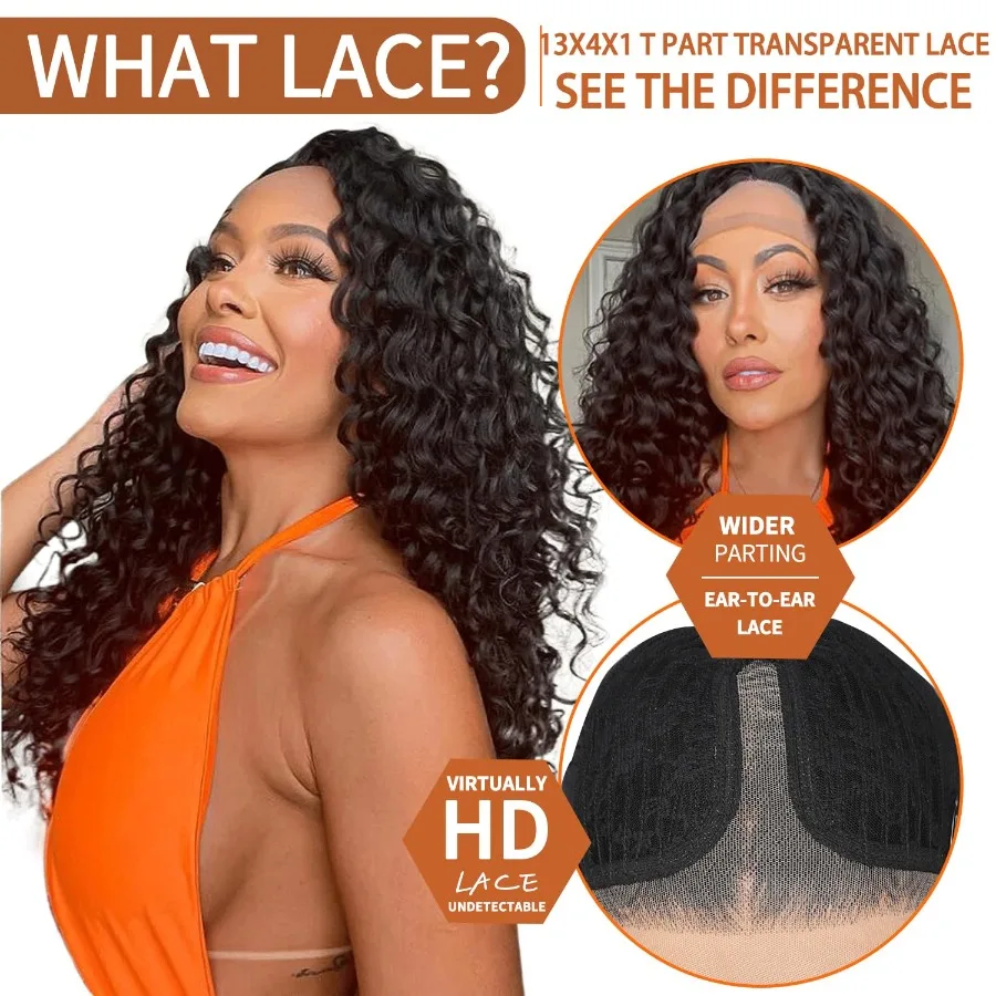 باروكات أمامية من الدانتيل الاصطناعية شعر مستعار مموج طبيعي منتفخ مسبقًا جاهز للارتداء بدون صمغ 13x4x1 الجزء الأوسط من الدانتيل الأمامي للنساء السود داي