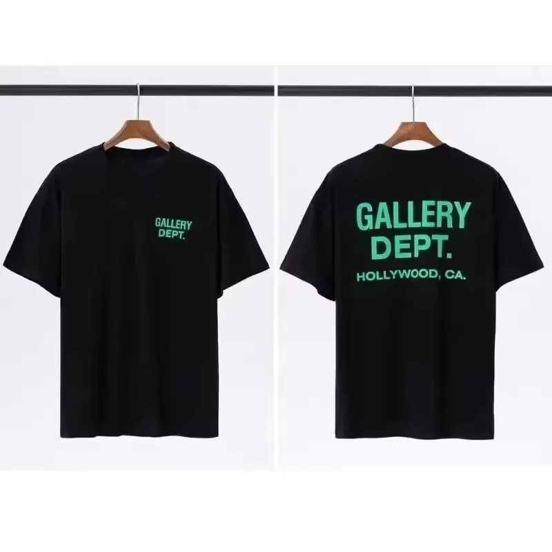 2026 new Double Sided Letter Print Men T-shirt Simple Text Logo Oversized Cotton Casual Short Sleeve Tee
